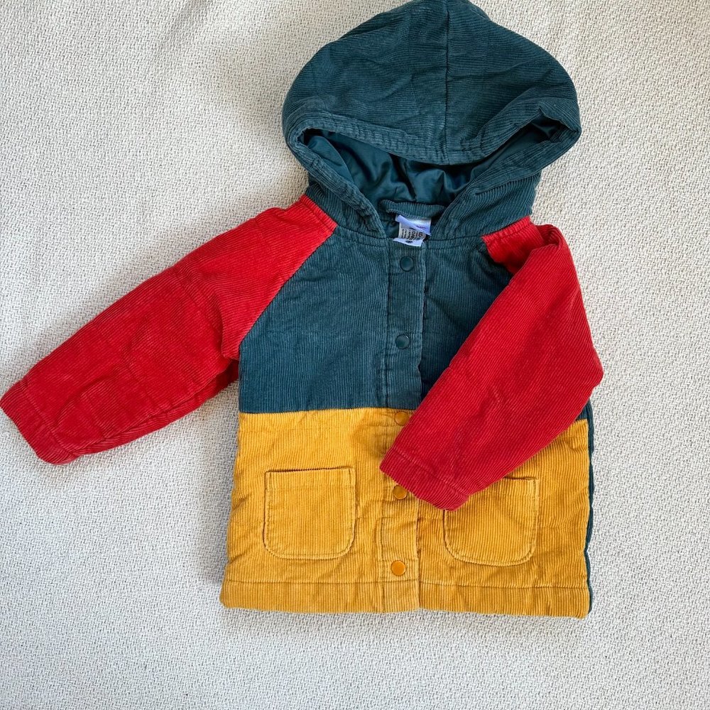 Hanna Andersson Colorblock Corduroy Jacket sz. 18-24 in Juniper Multi